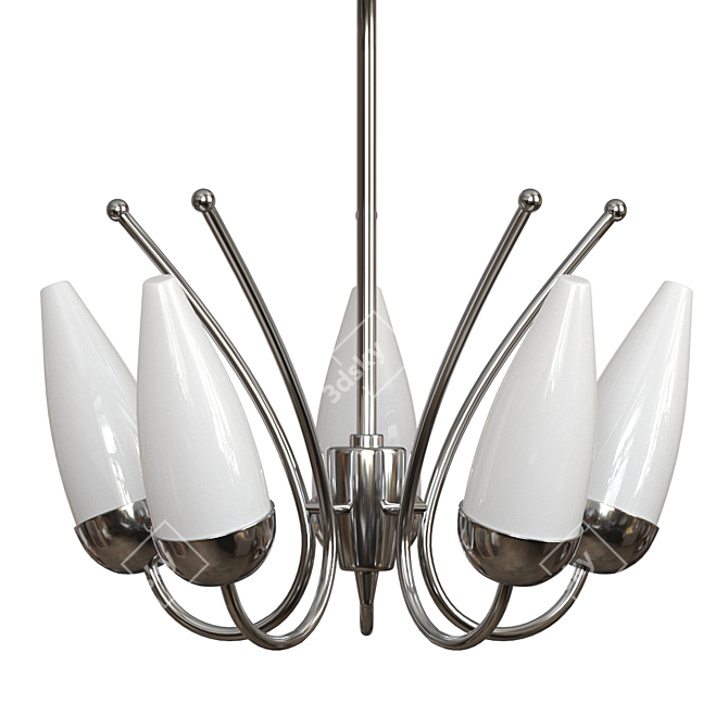 Stylish 5-Light Chandelier 3D model image 2