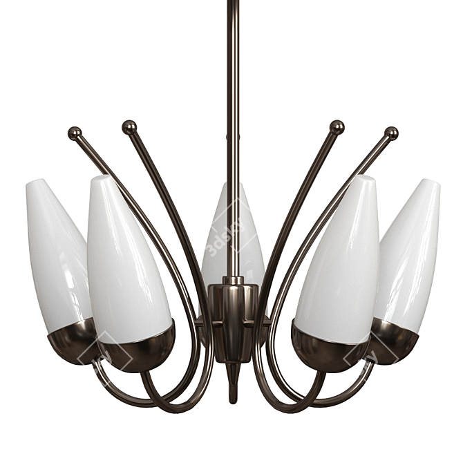 Stylish 5-Light Chandelier 3D model image 3