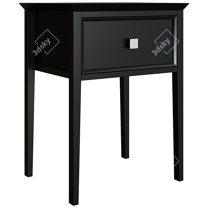 The Werby Bedside Table | Ellington Drawer 3D model image 1