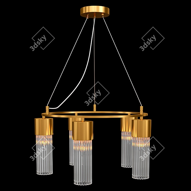 Modern Pendant Light FR5050PL-05BS 3D model image 2