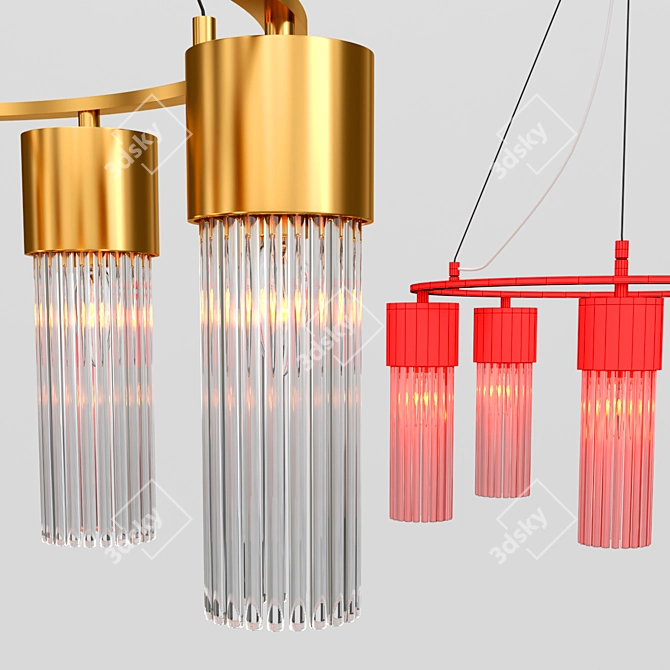 Modern Pendant Light FR5050PL-05BS 3D model image 3