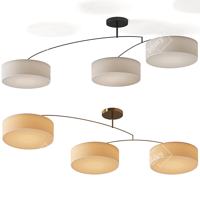 Orion Ceiling Lamp: Modern and Sleek 3D model image 1