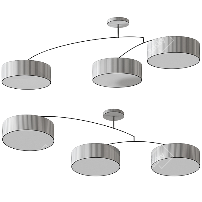 Orion Ceiling Lamp: Modern and Sleek 3D model image 2