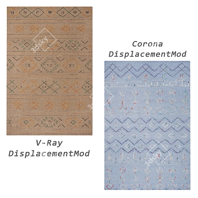 Versatile Rug Set: 6 Variations for 3D Renderings 3D model image 4