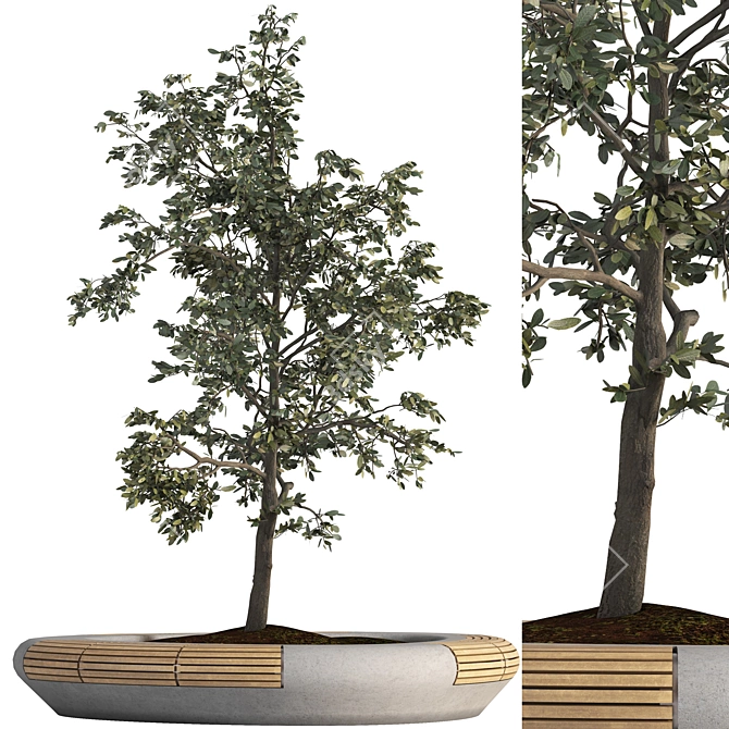 Modern Urban Furniture Set 3D model image 1