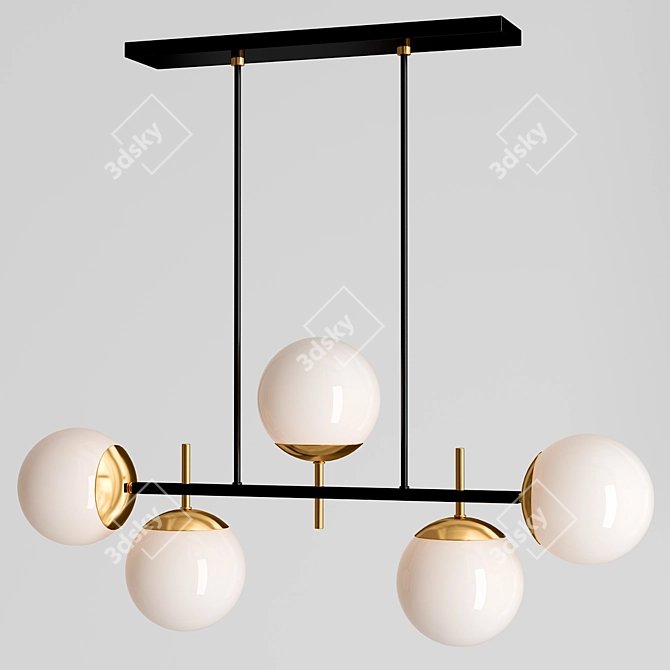 Elegant Alluria Chandelier Collection 3D model image 3