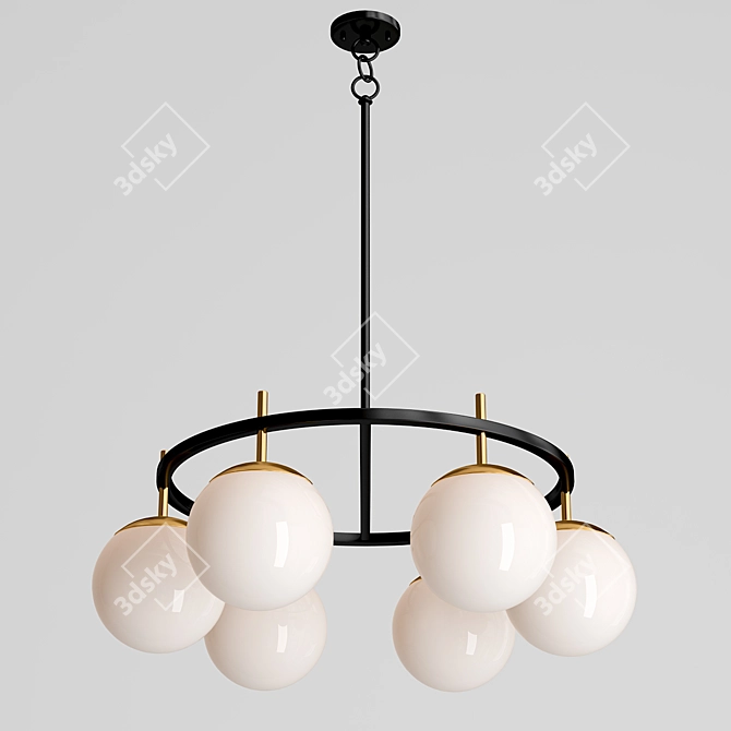 Elegant Alluria Chandelier Collection 3D model image 4