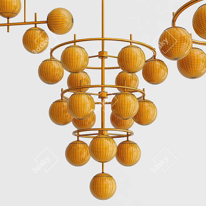 Elegant Alluria Chandelier Collection 3D model image 5