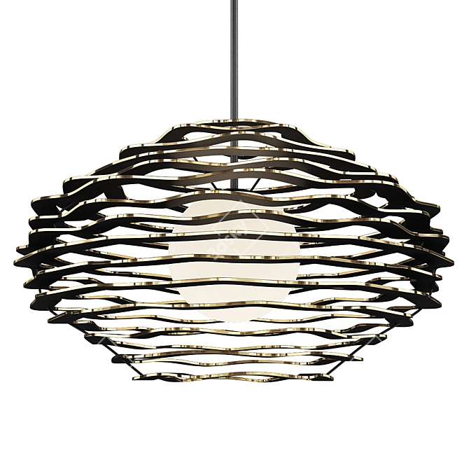 Sleek Luma Pendant Light 3D model image 1