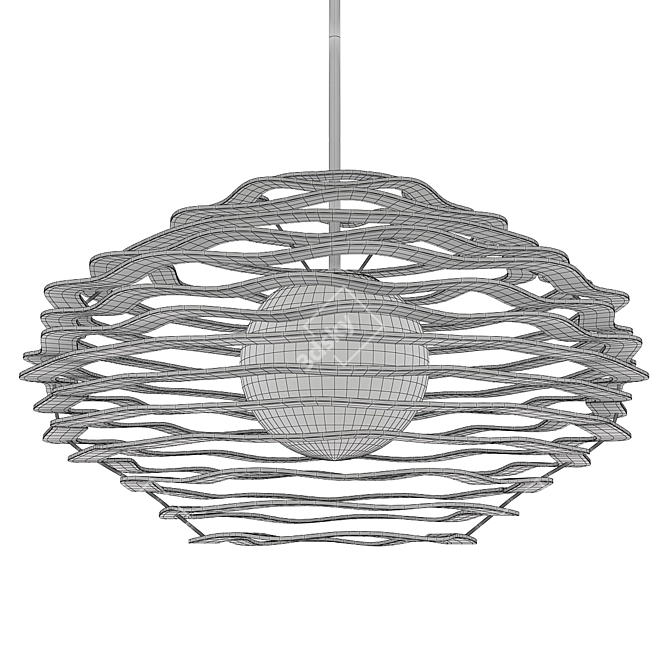 Sleek Luma Pendant Light 3D model image 2