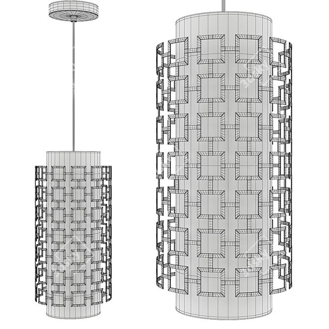 Sleek Parker Pendant Light 3D model image 2