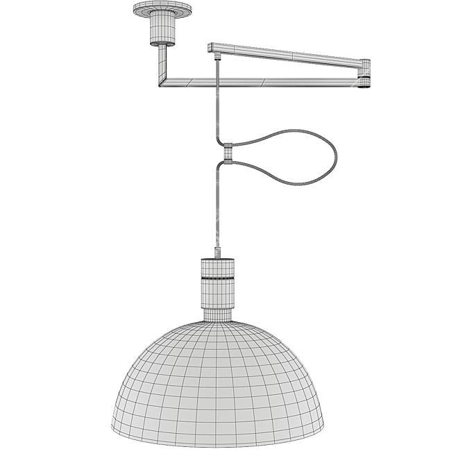 Sleek AS41C Pendant Light 3D model image 2