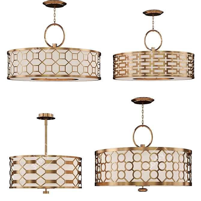 Allegretto Drum Pendant Light 3D model image 1