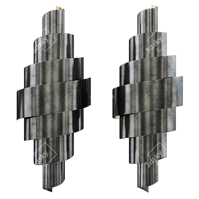 Elegant Chiffonade Wall Sconce 3D model image 1