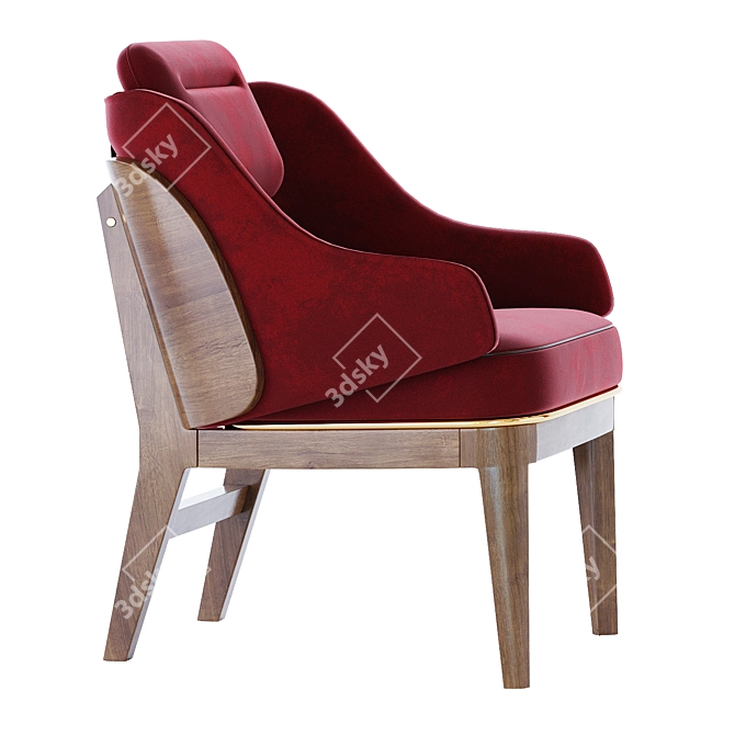 Title: Sleek Sloane Armchair: Elevated Design for Modern Spaces 3D model image 3