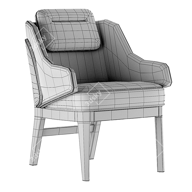 Title: Sleek Sloane Armchair: Elevated Design for Modern Spaces 3D model image 4