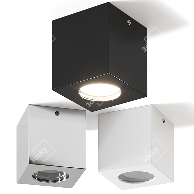 Dexter Cube Ceiling Lamp 3D model image 1