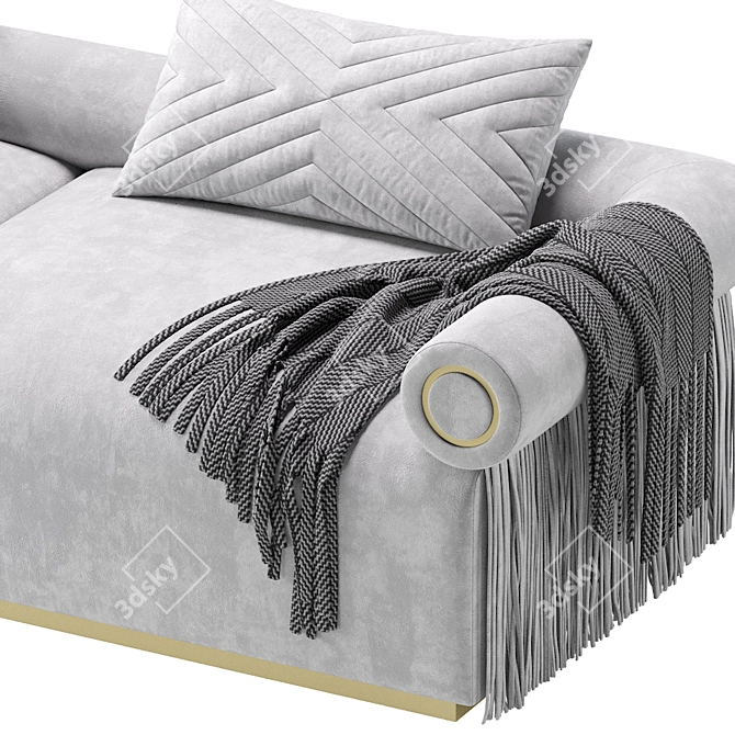 Elegant GALLIANO Sofa: Perfect Piece by Cazarina. 3D model image 5