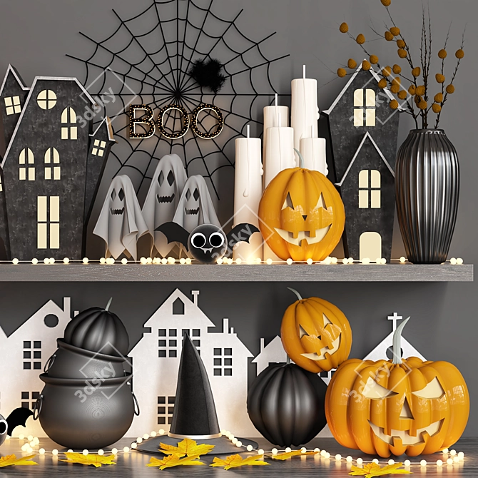 Title: Spooky Halloween Decor Set 3D model image 3