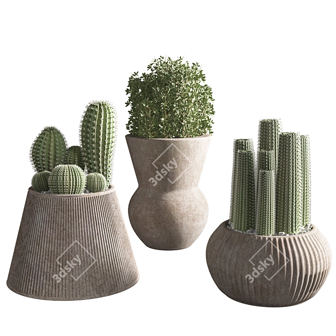 Modern Indoor Plant Stand 32 3D model image 2