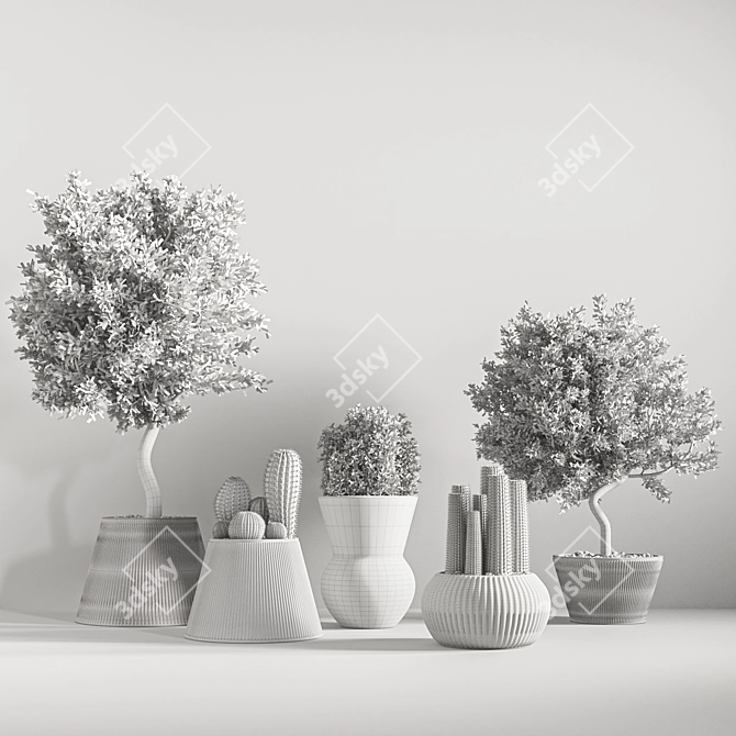 Modern Indoor Plant Stand 32 3D model image 6