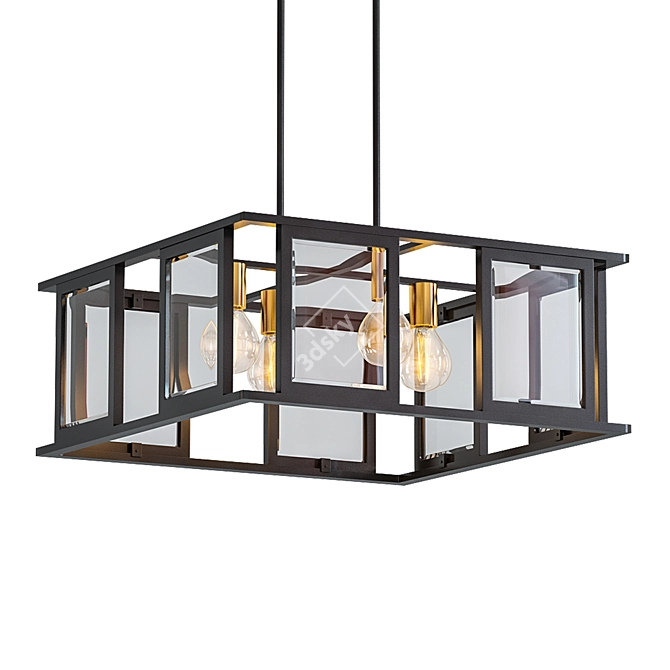 Nuvo Payne Chandelier - 4 Light 3D model image 1