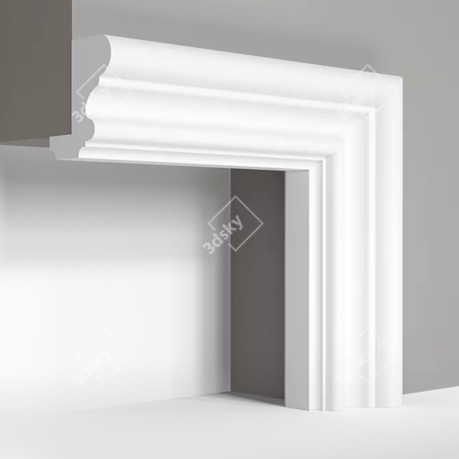 Title: Smooth Mold M-24 for Window and Door Frames 3D model image 6
