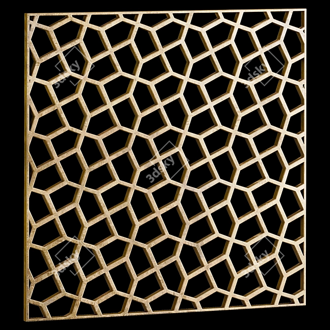 Square Decorative Panels Set 3D model image 2