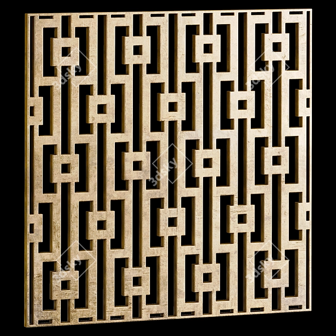 Square Decorative Panels Set 3D model image 5