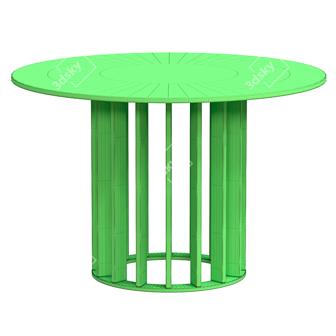 Elegant Chicago Dining Table 3D model image 4