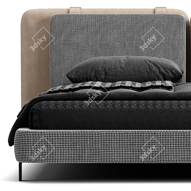 Elegant Modern Minotti Tatlin Bed 3D model image 3