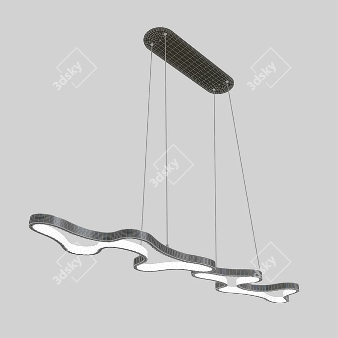 Minimalist LED Suspension Light 3D model image 2