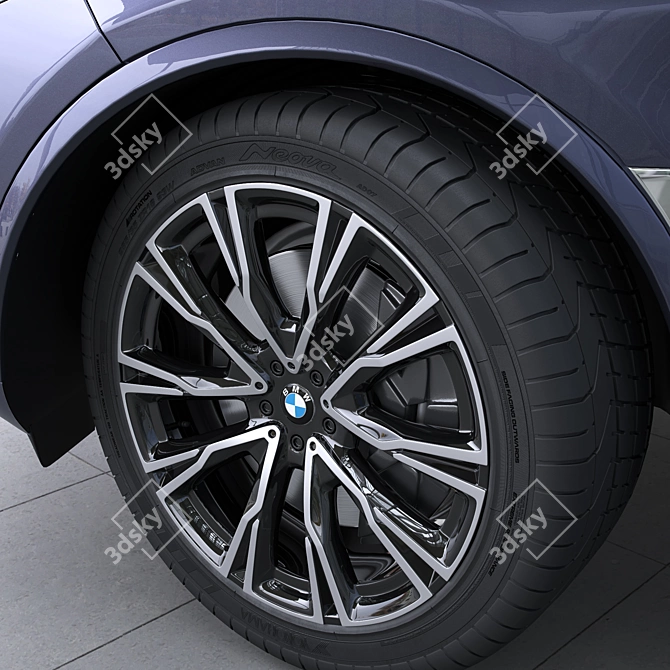 Premium BMW X7 Model - Detailed Exterior & Partially Rendered Interior 3D model image 4