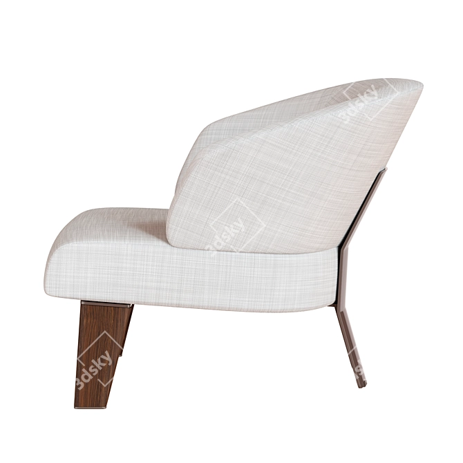 Luxurious Reeves Armchair: Sleek Design, Exquisite Craftsmanship 3D model image 3