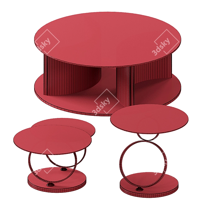 Elegant Abelia Coffee Table 3D model image 3