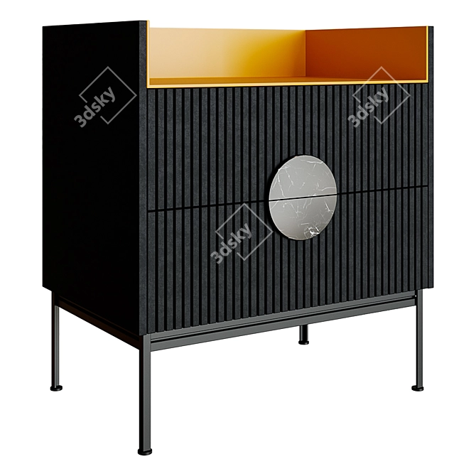 Modern Yellow Sideboard by BraginDesign 3D model image 1