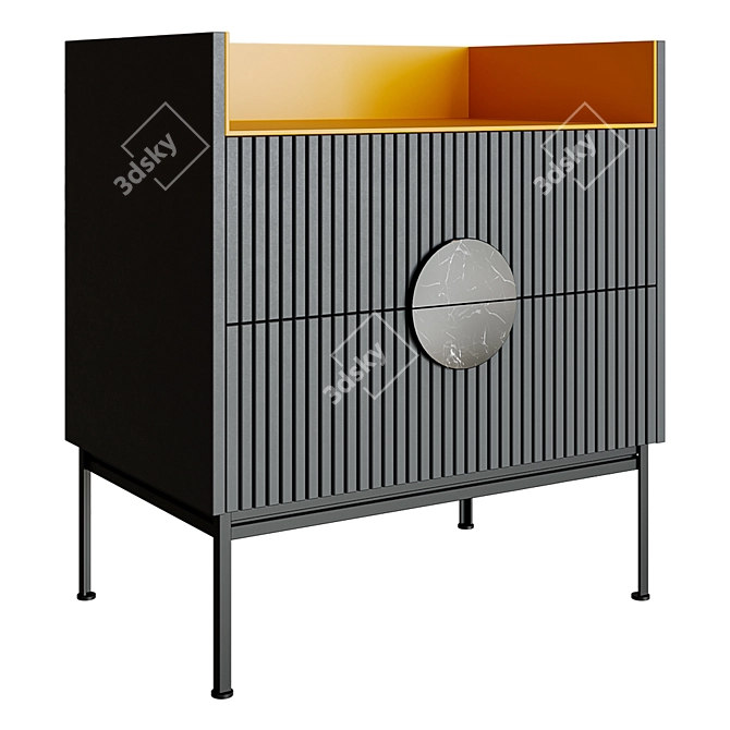 Modern Yellow Sideboard by BraginDesign 3D model image 2