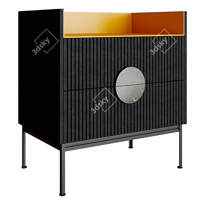 Modern Yellow Sideboard by BraginDesign 3D model image 4