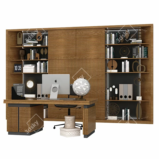 Elegant Office Furniture Set 3D model image 3