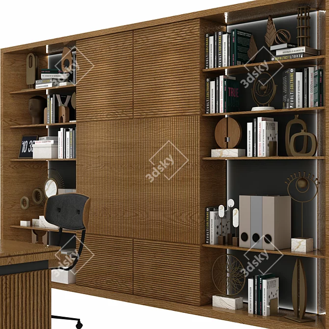 Elegant Office Furniture Set 3D model image 5