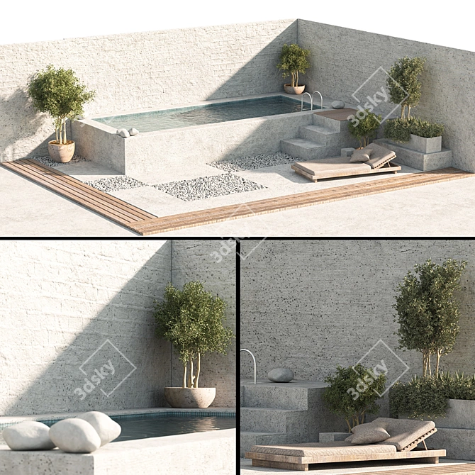 Backyard Oasis: Swimming Pool 2015 3D model image 1