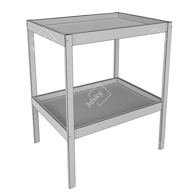 Sniglar Changing Table: Stylish & Functional 3D model image 3