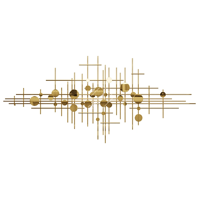 Elegant Metal Wall Art 3D model image 1