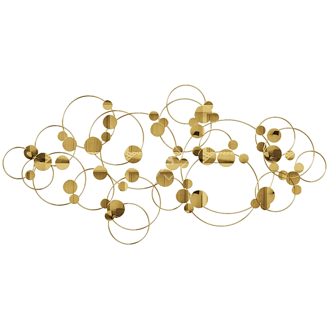 Elegant Metal Wall Sculpture 3D model image 1