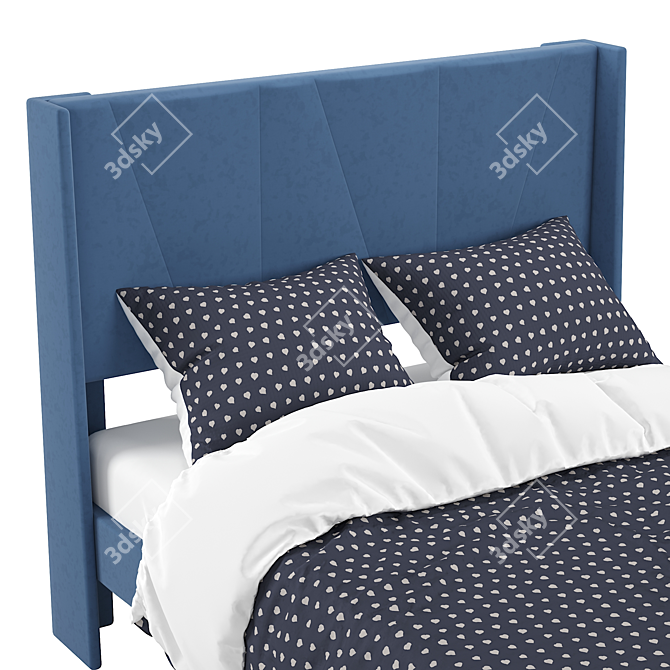 Sleek and Stylish Mercury Bed 3D model image 4