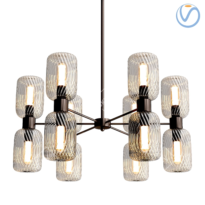 Elegant Jamy Chandelier 3D model image 1