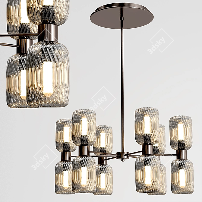 Elegant Jamy Chandelier 3D model image 2