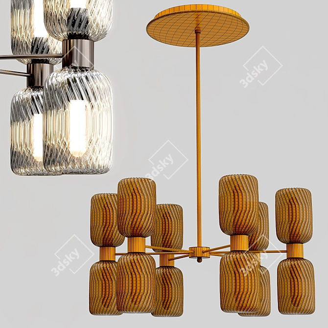 Elegant Jamy Chandelier 3D model image 3