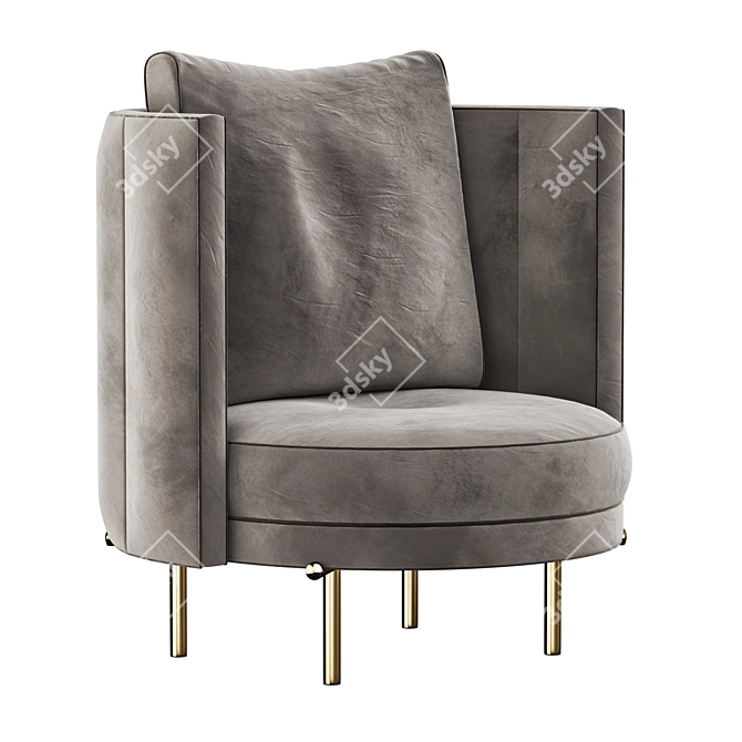 Modern Design Minotti Torii Armchair 3D model image 1