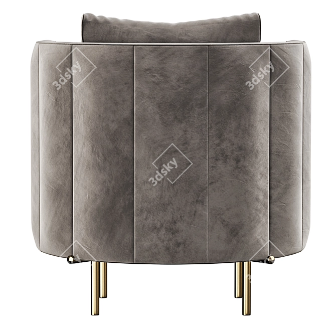 Modern Design Minotti Torii Armchair 3D model image 6